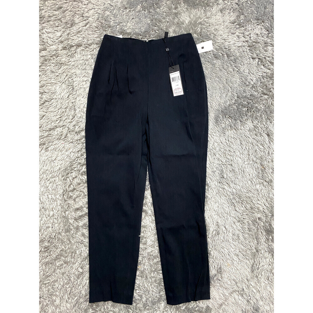 BCBGMAXAZRIA Women's Pin Tuck Pleated High Waist Pants In Black Size XS $238